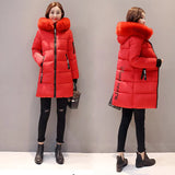 Cotton-Padded Jacket Women Coat New Winter Korean Version Slim Down Padded Jacket Women Long Plus Thick Cotton-Padded Jacket Women-Outfit