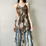 Culture Tattered Beggars Wind Tidly Wears A Small Waistcoat Woman 2025 Summer Tucked
