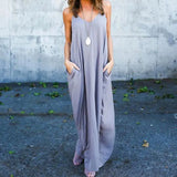 Long Dress 2021 Summer Women Strap Beach Dress Casual Irregular Oversized Loose Floor Dress Beach Travel