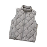 Autumn And Winter New Down Jacket Vest Female Short Stand Collar Leisure Light Vest Warm Large Size Sleeveless Coat-Outfit