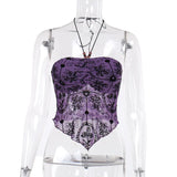 Spring New Sexy Hot Girl Blouse Temperament Slim Hanging Neck Flocking Sling With Chest Vest Girl-Outfit