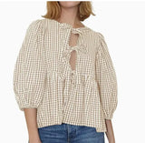 Women's Clothing New Fashion Loose Long-Sleeved Plaid Love With Shirt