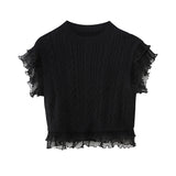 Early Spring, The New Style Laminated Decorative Eight-Strand Knitted Vest 4331003-Outfit