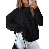 Women's Dress 2025 Knitted Women's Oversized Thick Knit Round Sweater