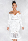 Formal Lace Sweetheart Mermaid Party Dress 703-1-Outfit