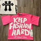 New T-Shirt KEEP Before And After Printing Round Neck Short Sleeve Direct Selling