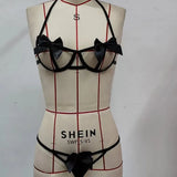 2021 New Bow Strap Hollow Women's Underwear Two