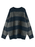 Oversized Stripe Pullover Sweater-Outfit