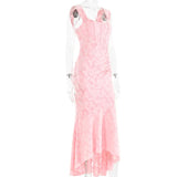 Lace Textured Strap Wrap Midi Dress-Outfit