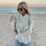 Ardm Sweet Fashion Ruffle Trims Cropped Vest Woman Sweater Vintage Sleeveless Female Waistcoat Chaleco Mujer Chic