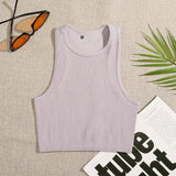 Toloer Hot Style Sports Yoga Top Nylon Fitness Running Moisture And Sweat-Breathing Seamless Knit Vest-Outfit