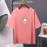 7 color Printed T Shirt Women 2020 New Harajuku Korean Oversized 100% Cotton Summer Tees Ins Soft Female