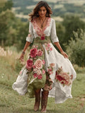 Shirt Dress Bohemian Holiday Dress Print