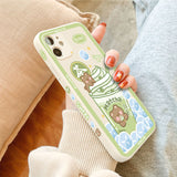 Matcha Bear Phone Case-Outfit