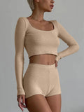 Crop Top & Shorts Two Piece