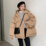 Women Thicken Warm Parka Coat Loose Oversized Women's Winter Bread Coat Hooded Outwear Padded Woman Parkas