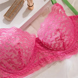Pink And Green Sheer Lingerie Set-Outfit
