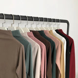 Toloer Turtleneck Bottom Shirt Women Autumn And Winter Pure Color Long Sleeve T-Shirt Women's New Korean Version Slim Slim Versatile