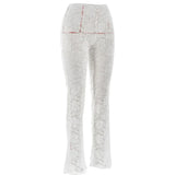 High Waist Sheer Lace Pants-Outfit