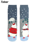 Women's Socks Christmas Peonfly Fashion Harajuku Cute Cartoon Animal Cat Dog Printed Socks Funny Skate Cotton Happy