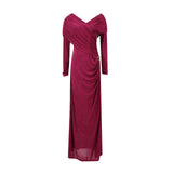 Vietnamese Style Dress Women 2025 Summer New Fashion Folds Design Long Sleeve