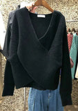 Autumn And Winter Korean Version Of Personality, Foreign Style, Fashion, Pure Color, Cross Bat Sleeves, Sweaters And Women's Wear-Outfit