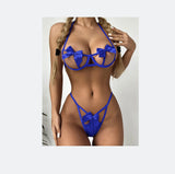 2021 New Bow Strap Hollow Women's Underwear Two