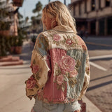Trend 3D Digital Pattern Printing Fashion High Street Denim Jacket Men And