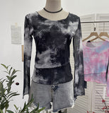 Sunscreen Mesh Yarn Women 2025 Summer New Long-Sleeved T-Shirt