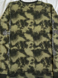 oversize long-sleeved shirt with skull cross