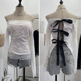 Hottie Street Sexy Lace Tset Bra Crucifix Nails Irregular Y2k Wear