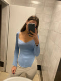 Toloer New Autumn And Winter Elastic Open Shoulder Base Knit-Outfit