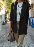 Winter Fall / Winter New Women's Solid Color Jacket Jacket Cardigan Shawl Jacket-Outfit