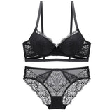 French Bra Set Breathable Cluster Sexy Thin Cup Thick Bra Comfortable
