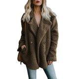 Autumn Winter Warm Women's Faux Fur Jacket plush Coat artificial fluffy fleece optional Plus Size S-5XL Jacket Female