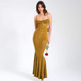 Summer New Women's Super Spicy Sexy Leopard Print Low-Chests Perspective Sling Dress