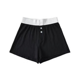 Trend Women's Wear Sports Style Fashion Elastic Exercise Yoga Shorts Comfortable Casual Pants High-Waisted Straight Trousers-Outfit