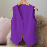 Suit Vest Young Vest Spring And Autumn New Repair Women Black Short Female Horse Clip