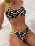 Toloer New Sexy Leopard Print Split Two-Piece Sexy Bikini