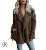 Autumn Winter Warm Women's Faux Fur Jacket plush Coat artificial fluffy fleece optional Plus Size S-5XL Jacket Female
