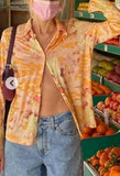 Printed Long Sleeve Blouse-Outfit