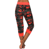 Women's Pants Sports 2023 New Casual Fashion Casual Fit Yoga Camo Print Drawstring Capris Breathable Comfortable Streetwear