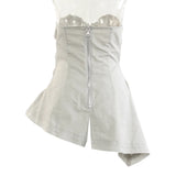 Spring And Summer Irregular Cutting Asymmetric Design Small Blouse Tsets