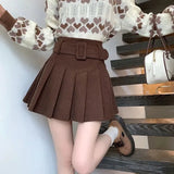 Autumn College Style Retro Vest Three-Piece Suit Female High-Waisted Half-Dress Long-Sleeved Shirt