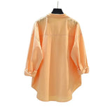 Loose Long-Sleeved Shirt Women High Quality 2025 Spring And Autumn New Fashion Casual Solid Color Long Shirt