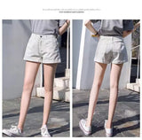 Toloer Waist Black Denim Shorts Female Summer Students Loose Thin A-Word Wide Leg Pants Hot Pants Korean Version