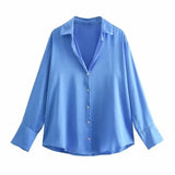 Women's Clothing In Autumn 2025 20 Color Buff Silk Densate V Collar Long-Sleeved Striped Vertical