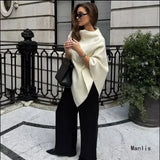 2025 New French Minimalist Penitry Small Irregular Knitted Shawl