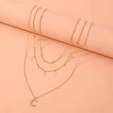 Star and Moon Necklace-Outfit