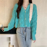 Lazy Sweater Women Autumn Design Sense To Reduce The Age Of Loose Small Knitted Open Shirt